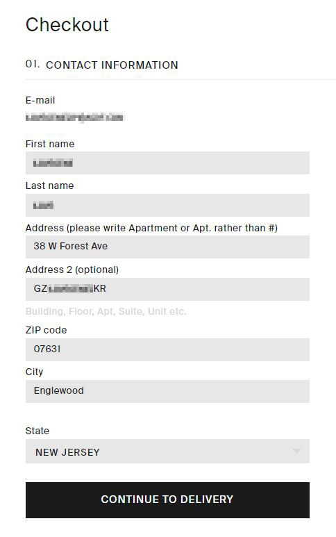 미국 코스 배대지 주소 입력